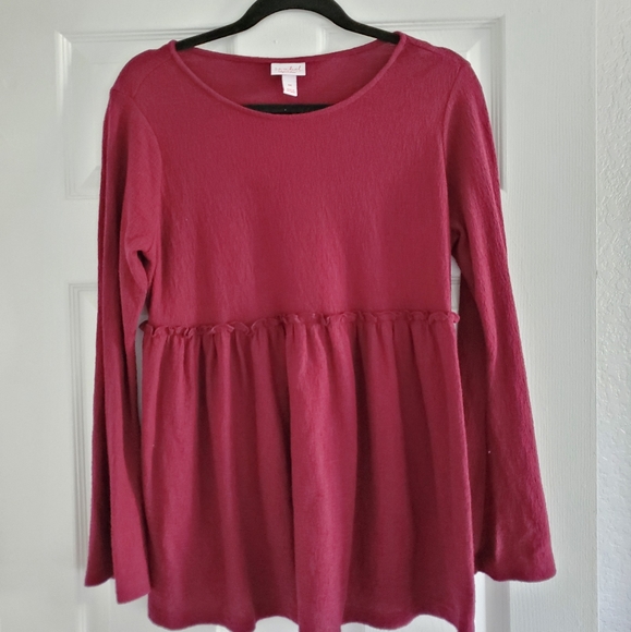 Isabel Maroon Maternity Blouse by Ingrid & Isabel - Picture 1 of 3